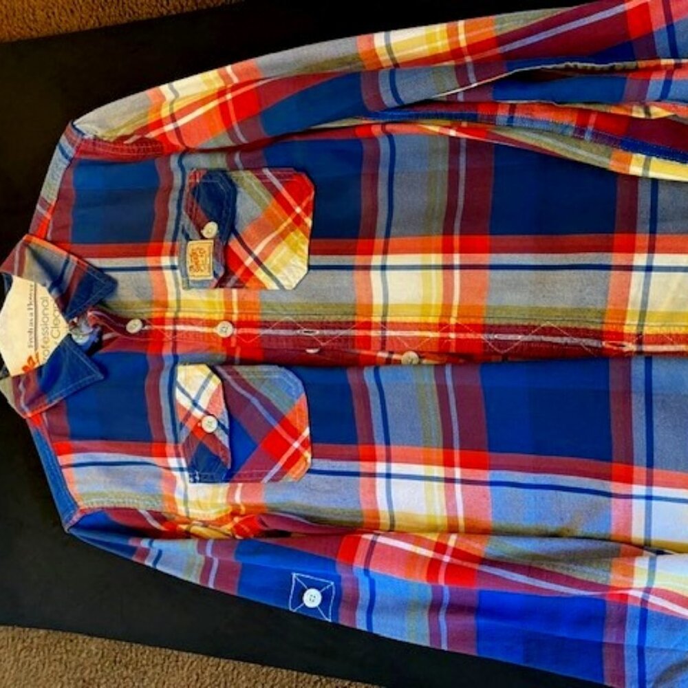 Mens button up Slim Fit Superdry Shirt- Size Small